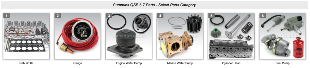 See Our Parts Catalog For Cummins QSB 6.7L Engines